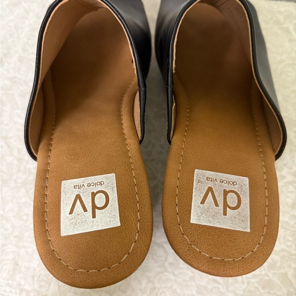 DV Dolce Vita Henna Black Holka Chunky Heel Sandal Size 10 - Picture 5 of 9